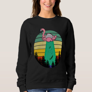 Alien Abduction Retro Vintage Ufo Flying Saucer Sweatshirt