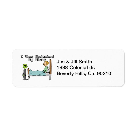 Alien Abduction Return Address Label