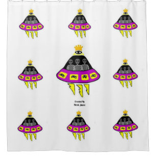 Alien Abduction Shower Curtain