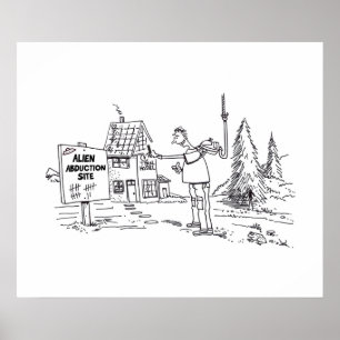 Alien Abduction Site matte poster