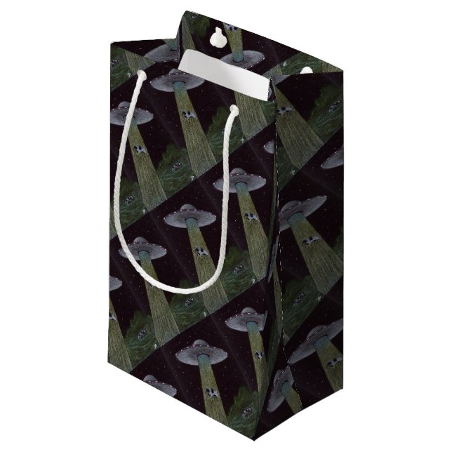 Alien Abduction Small Gift Bag (Front Angled)