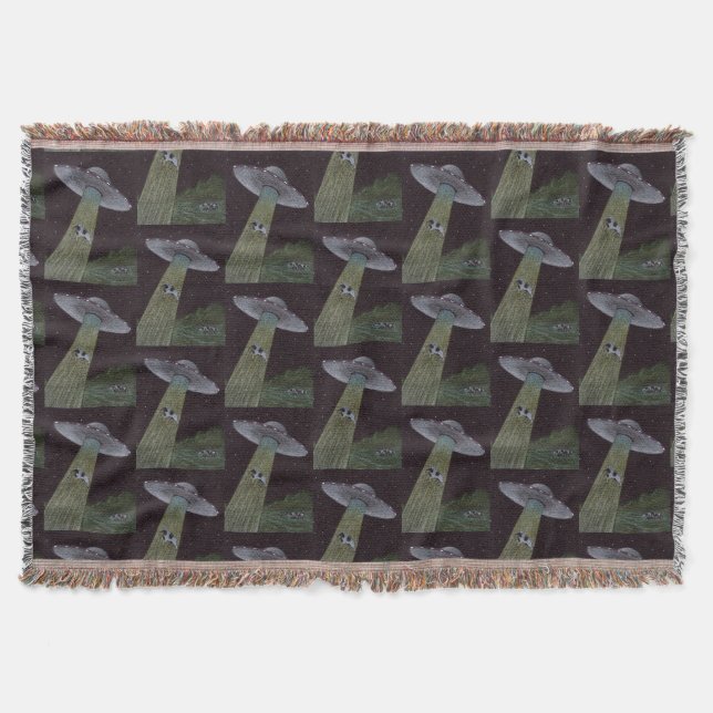 Alien Abduction Throw Blanket (Front)