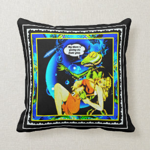 Alien Abduction Throw Pillow