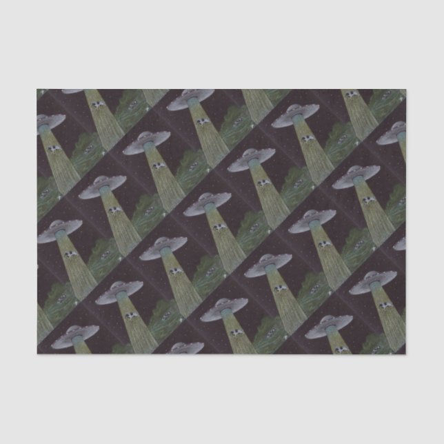 Alien Abduction Tissue Paper (Front)