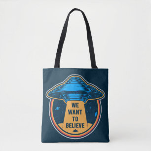 Alien Abduction Tote Bag