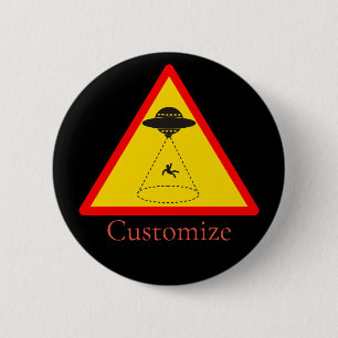 Alien Abduction UFO Thunder_Cove 2 Inch Round Button