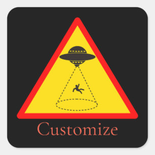 Alien Abduction UFO Thunder_Cove Square Sticker