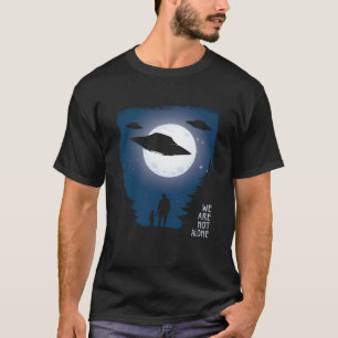 Alien Abduction UFO We Are Not Alone T-Shirt