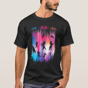 Alien Abduction Unicorn Flying Saucer Ufo T-Shirt