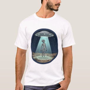 Alien Abduction Vintage Style Graphic T-Shirt