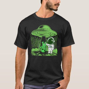 Alien Abduction with Cartoon Astronaut T-Shirt