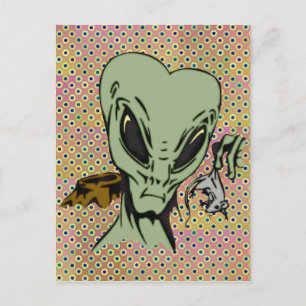 Alien Abductions Of Mice Postcard
