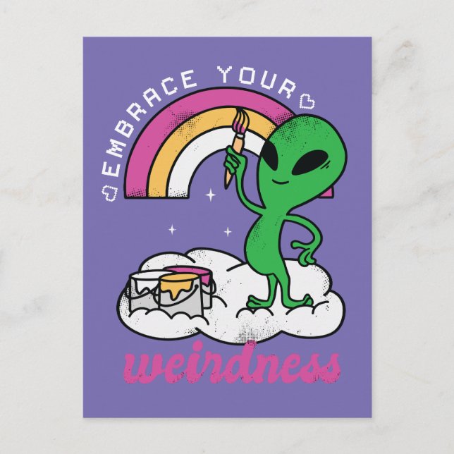 Alien Acceptez votre carte postale Wierness (Devant)