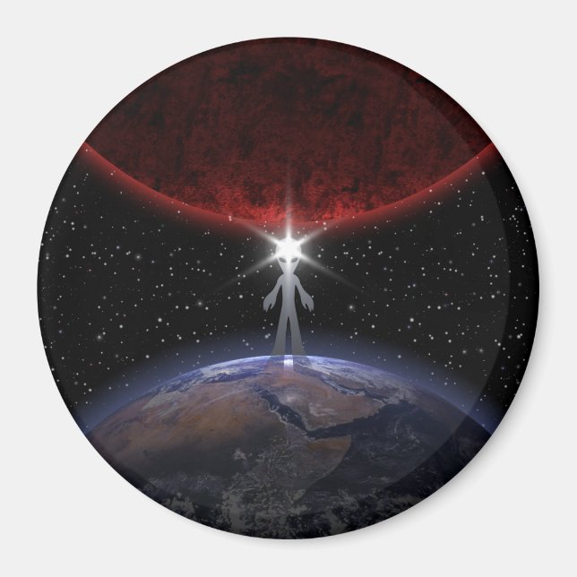 Alien Among The Planets Magnet (Front)