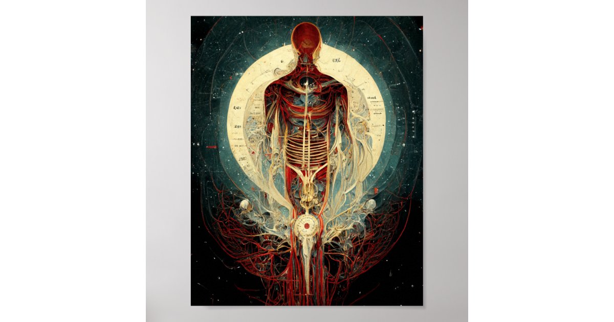 Alien Anatomy 2 Science Fiction Art Poster | Zazzle