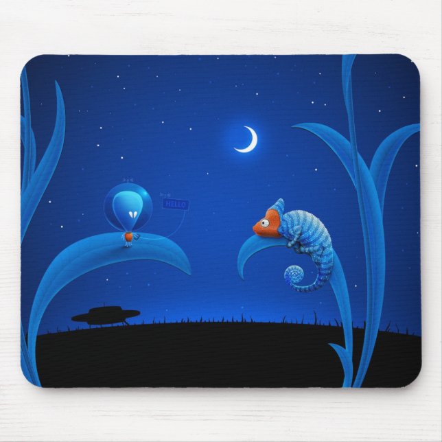 Alien and Chameleon Mouse Pad (Front)