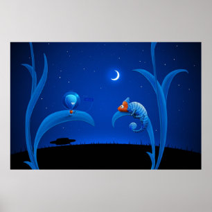 Alien and Chameleon Poster