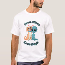 Alien and Dog. Even Aliens Love Dogs. Cute