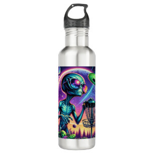 Alien and Flying Disc Golf Saucer 710 Ml Water Bottle