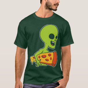 Alien and Pizza Pizza Lover Premium T-Shirt