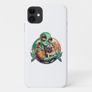 Alien and Pug iPhone 11 Case