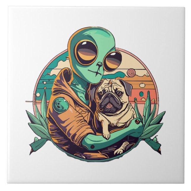 Alien and Pug Tile (Front)