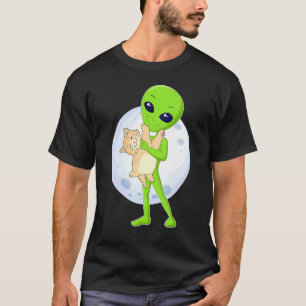 Alien And The Cat Ufo 51 Area Ive Always Believed  T-Shirt