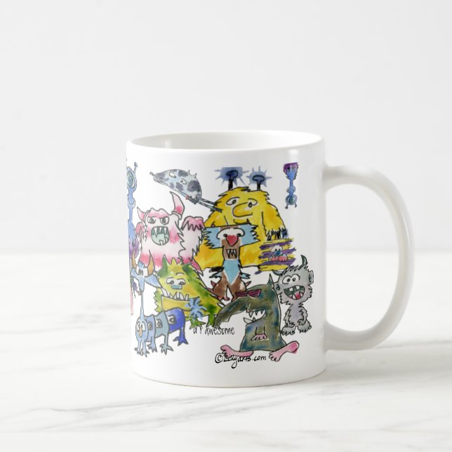 Alien Appreciation Thanks Funny Cartoon Coffee Mug (Right)