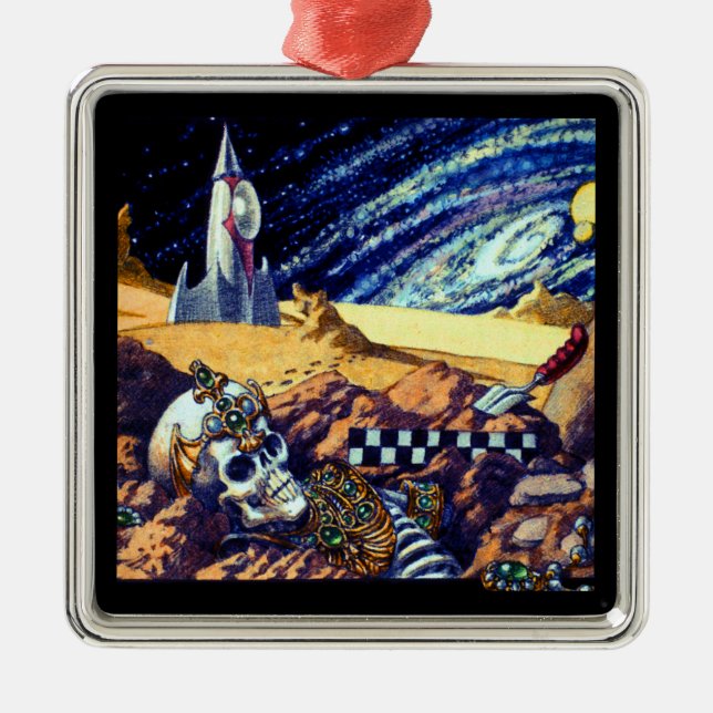 Alien Archaeology Metal Ornament (Front)
