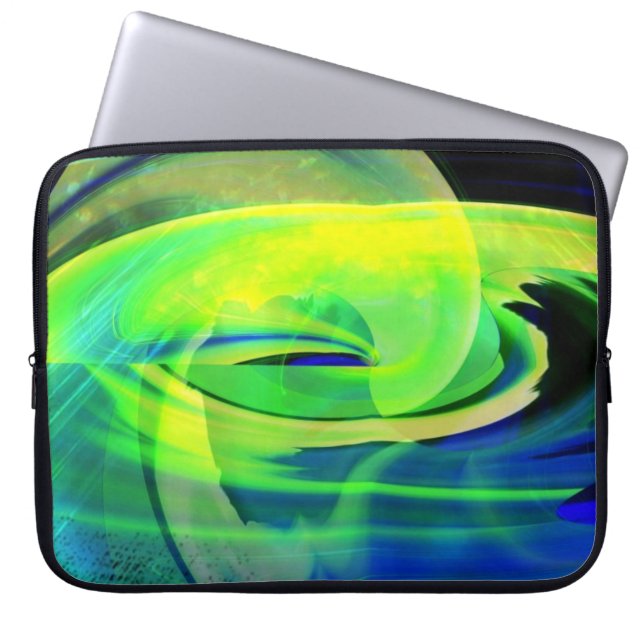 Alien Arrival Abstract Laptop Sleeve (Front)
