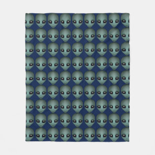 Alien Art Blanket E.T. Alien Grey Blankets & Decor