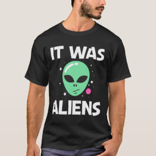 Alien Art Green Head Galaxy Outer Space T-Shirt
