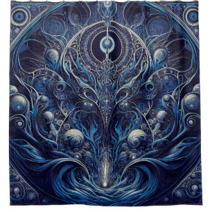 Alien Art Nouveau Shower Curtain