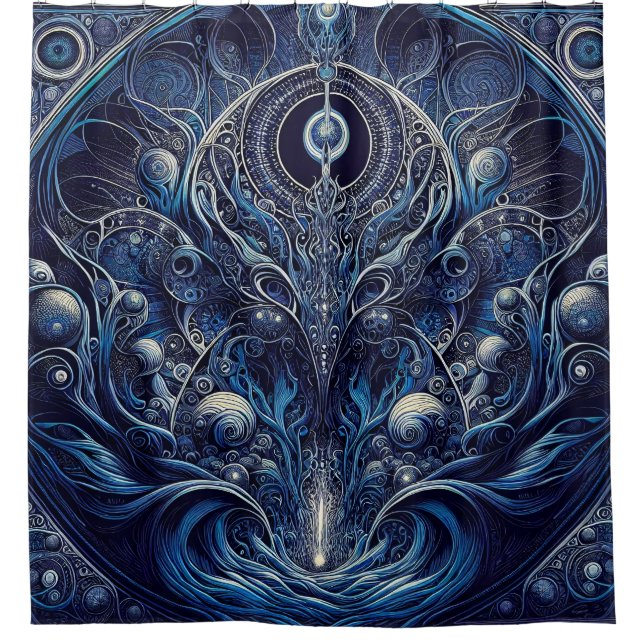 Alien Art Nouveau Shower Curtain (Front)