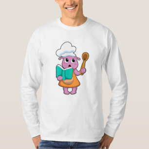 Alien as Cook with Cookbook T-Shirt