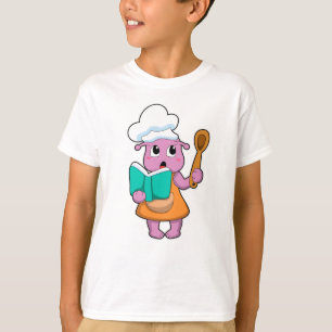 Alien as Cook with Cookbook T-Shirt