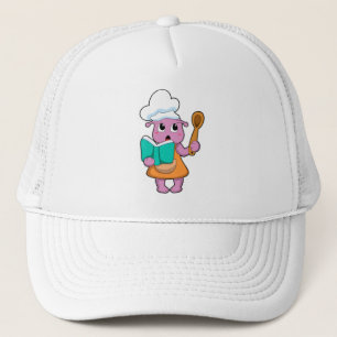 Alien as Cook with Cookbook Trucker Hat
