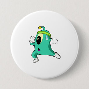 Alien as Runner 3 Inch Round Button