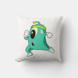 Alien as Runner Throw Pillow