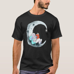 Alien Astronaut Reading Books In Space T-Shirt