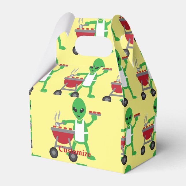 Alien Barbecue Cookout Thunder_Cove Favor Box (Front Side)