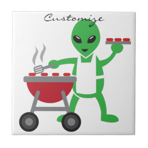 Alien Barbecue Cookout Thunder_Cove Tile