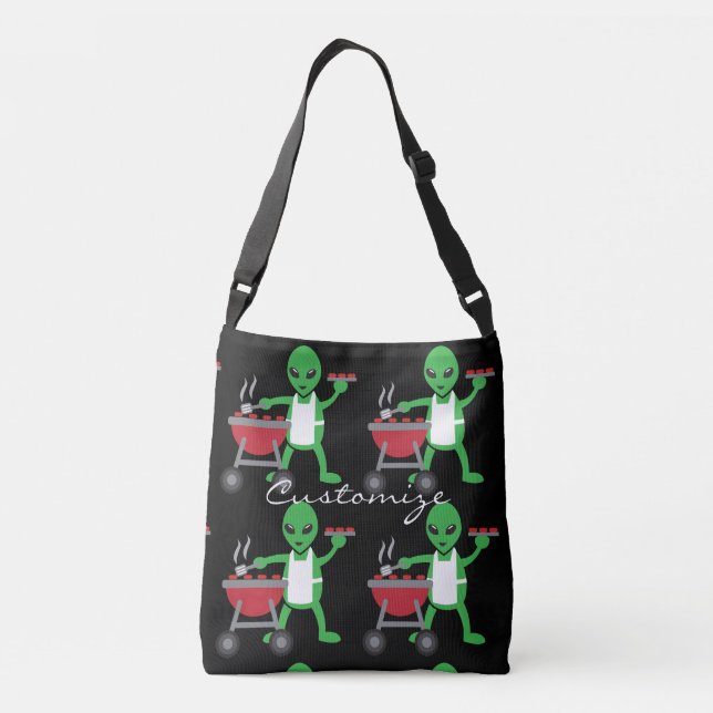 Alien Barbeque Cookout Thunder_Cove Crossbody Bag (Back)