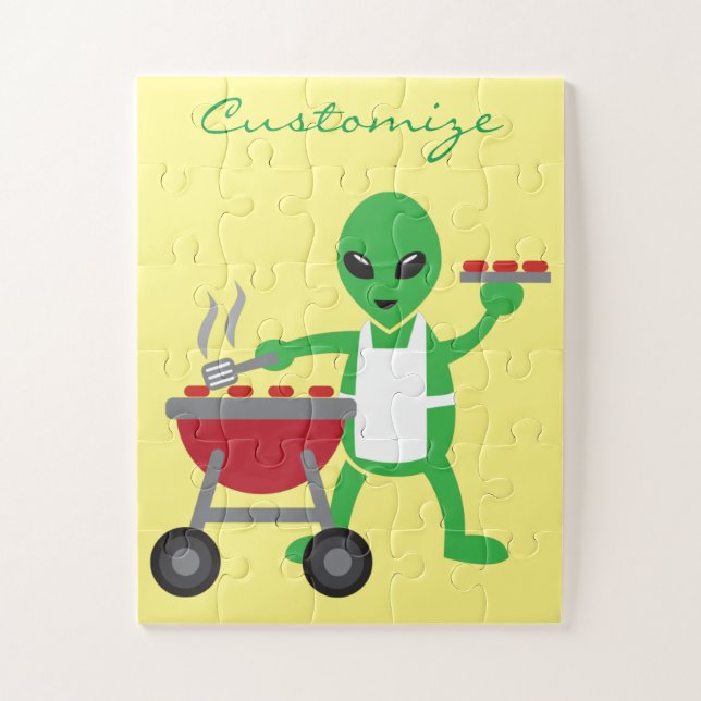 Alien Barbeque Cookout Thunder_Cove Jigsaw Puzzle (Vertical)
