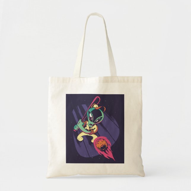 Alien Baseball Tote Bag (Front)
