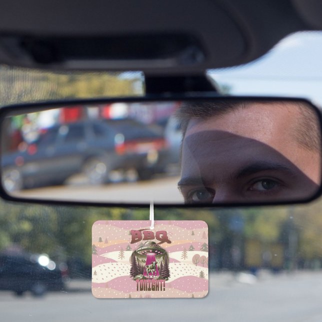 Alien BBQ Cow Abduction Joke Air Freshener (Creator Uploaded)