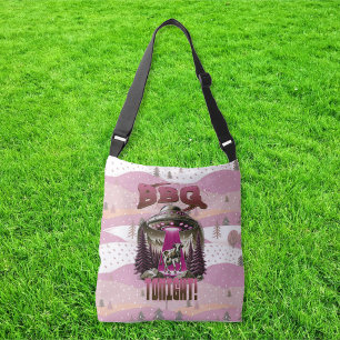 Alien BBQ Cow Abduction Joke Crossbody Bag