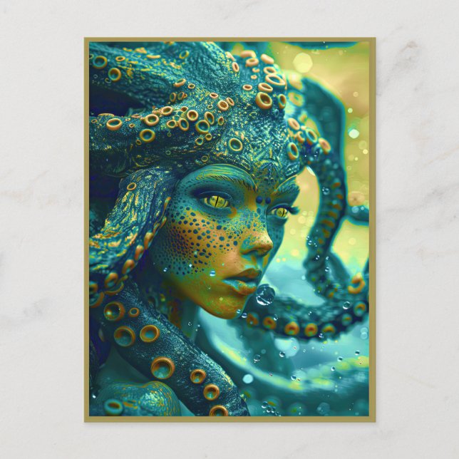 Alien Beauty From The Water Planet Postcard (Front)