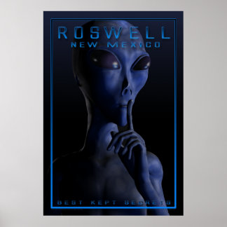 Alien, being, UFO, Roswell, mystery, encounter, ab Poster