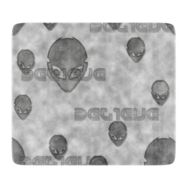 Alien Believe Cutting Board (Front)